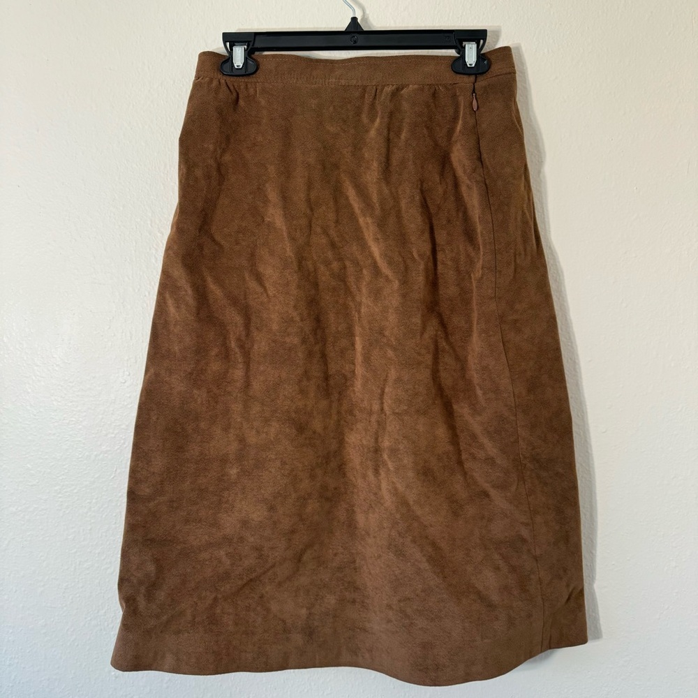 Samuel Robert Peter Hatsi Androu Women’s Suede Skirt Midi Size 12 Boho Vintage